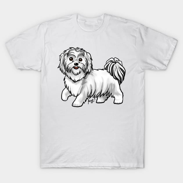 Dog - Shih Tzu - White T-Shirt by Jen's Dogs Custom Gifts and Designs